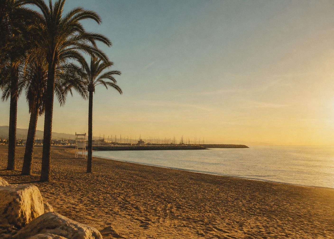 El Cristo Beach at golden hour